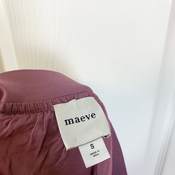 Anthropologie Maeve Tiered Tulle Polka Dot Midi Maxi Skirt Pink Purple Small - Picture 6 of 8